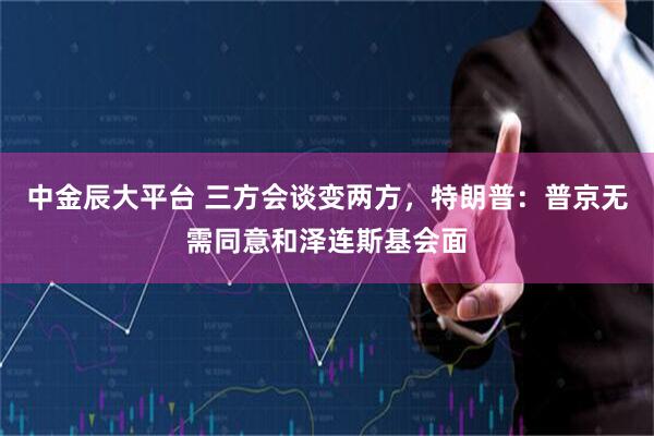 中金辰大平台 三方会谈变两方，特朗普：普京无需同意和泽连斯基会面